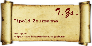 Tipold Zsuzsanna névjegykártya